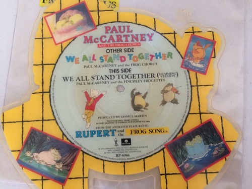 Paul McCartney & Frog Chorus We All Stand Together 1984 Shaped Picture Disc VG+ - Picture 2 of 9