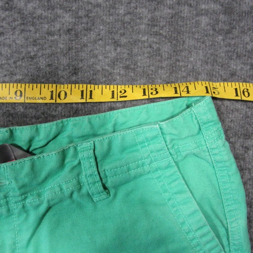 Pantalón Corto North Face Para Mujer 4 Verde Tiro Bajo Mezcla de Lino Viaje Informal Verano Foto 4 de 4