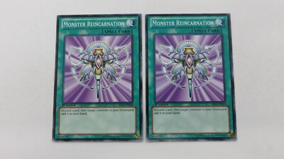 2x MONSTER REINCARNATION 1ST EDITION SDLI-EN028 COMMON YUGIOH NM