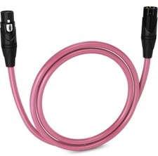 LyxPro Microphone 3 feet XLR Cable, Male to Female, 3 Pin Mic Cable, Pink