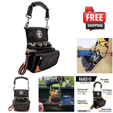 Tradesman Pro Tool Pouch: 9 Pockets and Shoulder Strap for Seamless Access