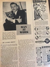 George Brent, Two Page Vintage Clipping, a