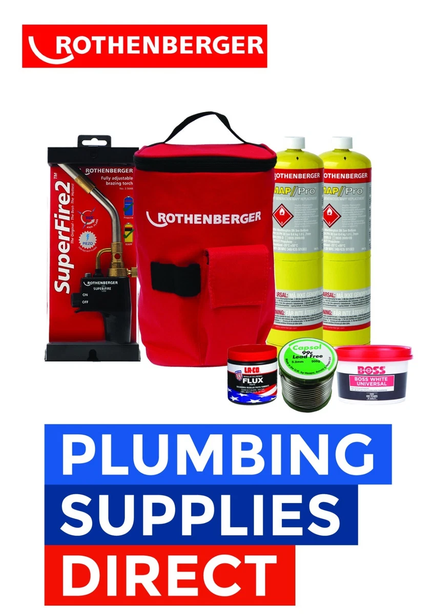 Rothenberger Plumbers Hot Bag Superfire Torch Gas Soldering Kit
