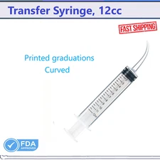 MONOJECT TYPE DENTAL IRRIGATION CURVED TIP SYRINGE - 12 CC Pack OF 5-50/Box