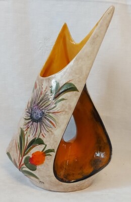 Vase Vintage Keramik Handmade Vaas Tess 7990 Emaux d'Art Designer Vase