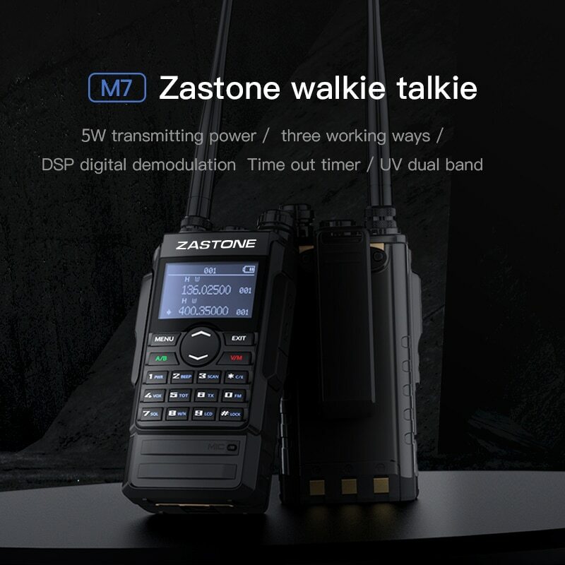 Zastone M7 Radio Dual Band UHF400-480 MHz/VHF136-174 MHz Walkie - Foto 2