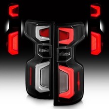 2019-2023 Chevy Silverado 1500 Black LED Tube Tail Light Brake Lamps Pair Set Le