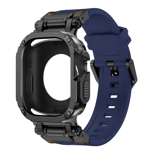 Correa y carcasa de metal + silicona para Apple Watch Ultra2 49 mm 9 8 44/45 mm - Imagen 22 de 32