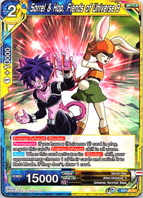 カードダスマスターズフルコンプ Sorrel & Hop, Fiends Of Universe 9 EB1-61 C Dragon Ball Super Card