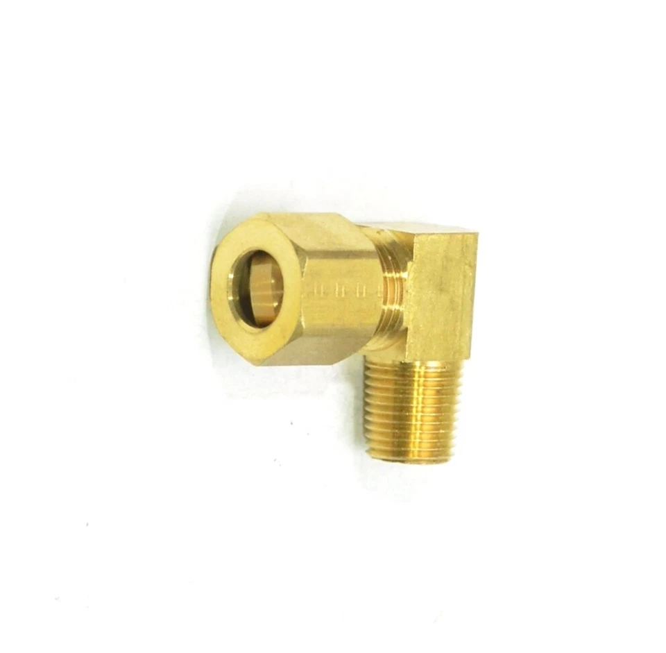 5/16" Tube OD Compression x 1/8" Male Npt Elbow Fitting Adapter Gas Water HVAC - Image 4 of 4