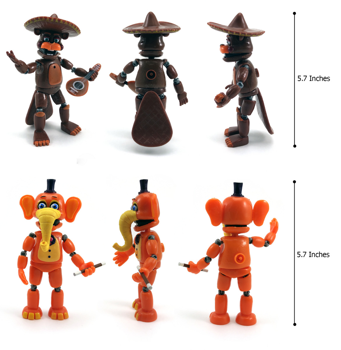 6pcs SET FNAF Five Nights at Freddy's Pizzeria Simulator Action