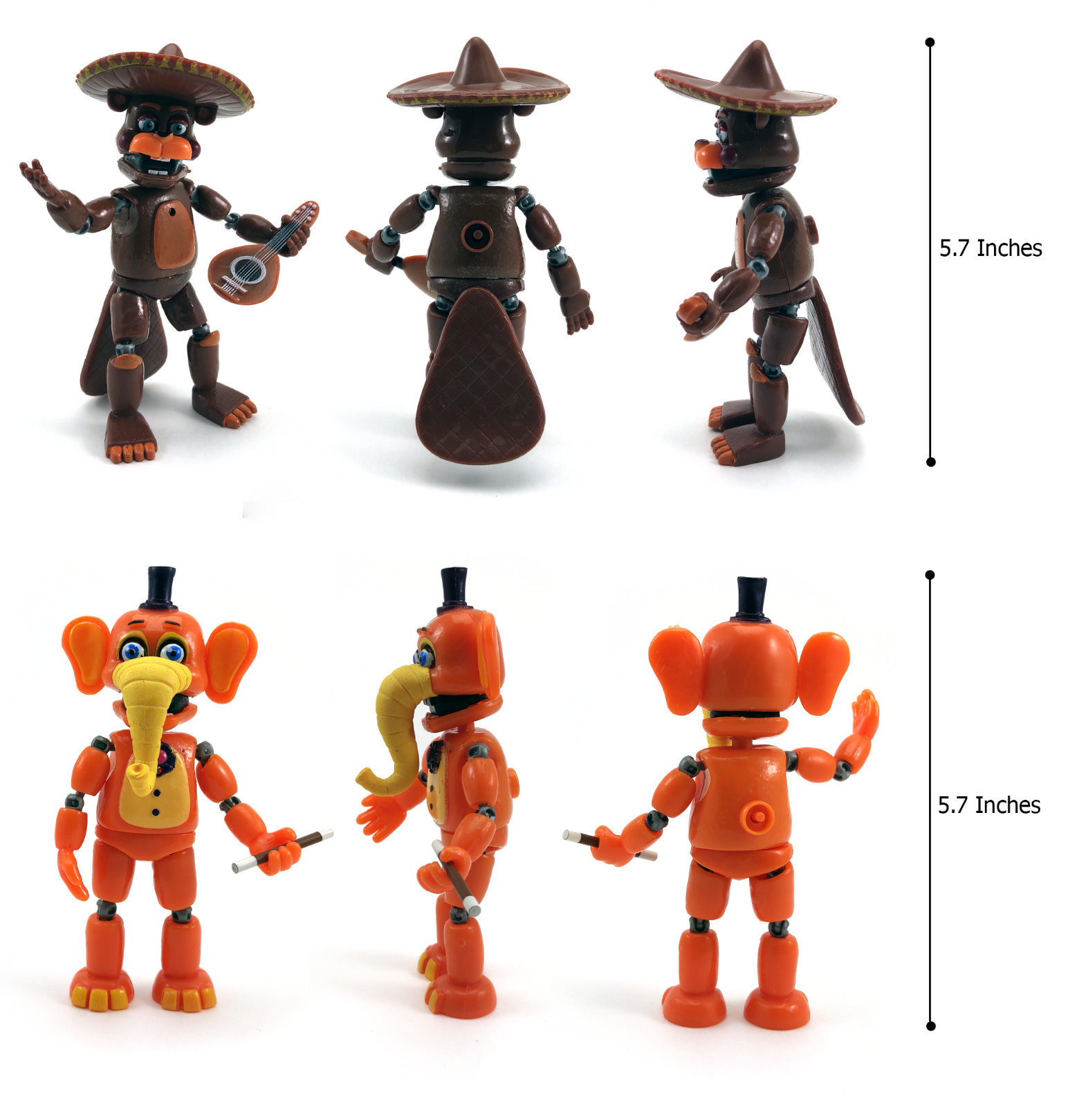 Set of 6 Action Figures Inspired by Five Nights at Freddy's Pizzeria  Simulator Action Figures Toys Toys Gifts Approximately 6 Inches 