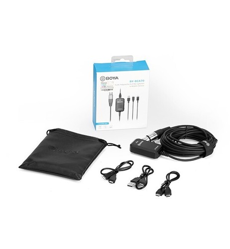 Boya BCA70 mobile adapter cable XLR to IOS, USB-C and USB-A - Photo 3/3