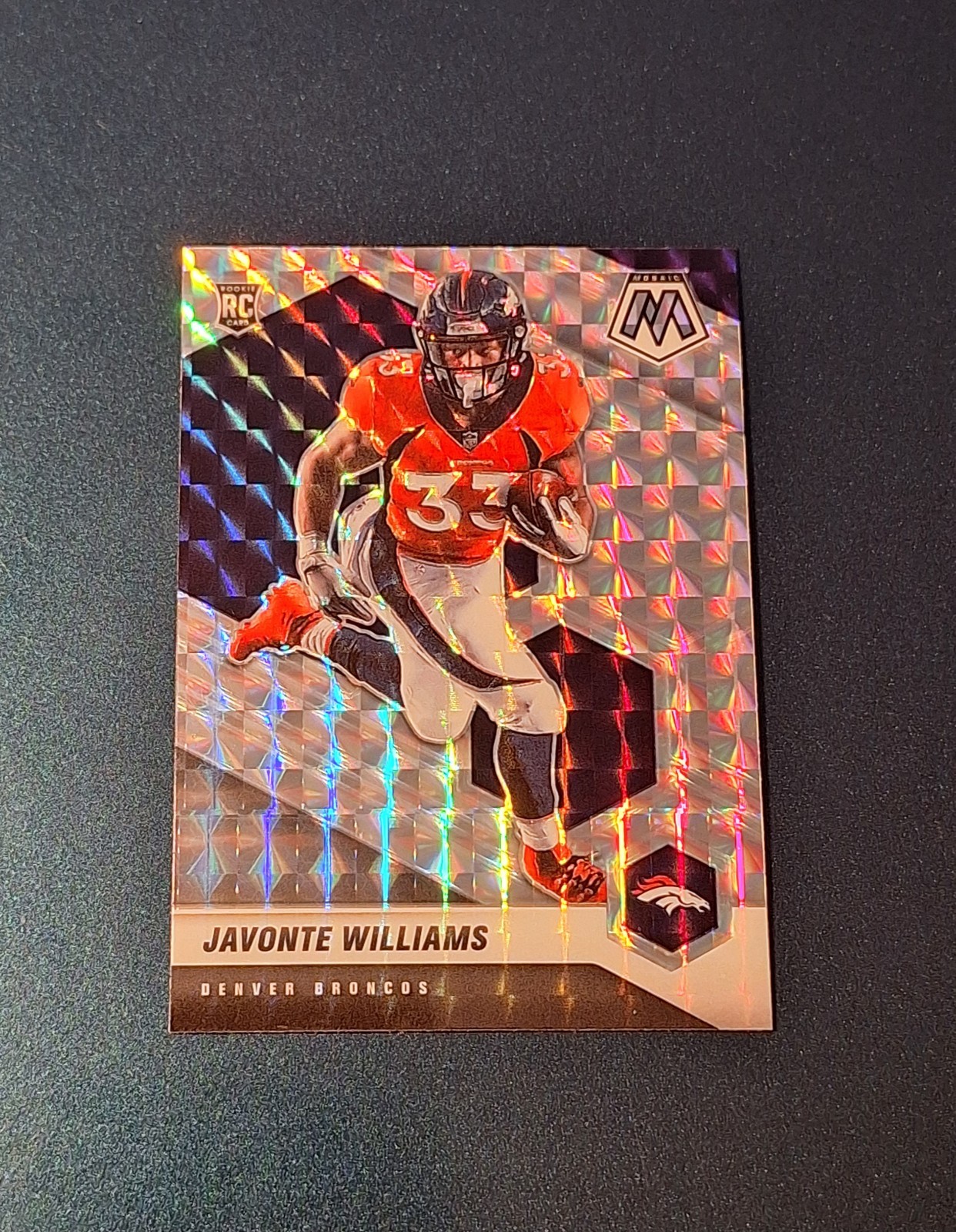 Javonte Williams 2021 Mosaic SILVER PRIZM Rookie Card #315 RC Dallas Cowboys