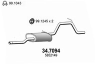 Asso EndschalldäMpfer FüR Opel Agila (A)