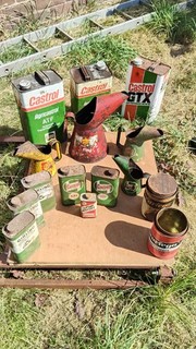 Connection of Vintage Oil Jugs / Tins / Castrol GTX / Shell Motor Oil