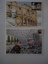 Italia 2 Buste Filatelico Numismatiche Tito Livio + Expo Milano.