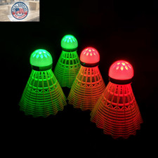 Glow in the Dark Badminton Birdies,Led Badminton Shuttlecocks for Family Backyar