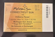 Caitlin Clark WNBA Debut Ticket Stub Connecticut Sun vs Indiana Fever 5/14/2024