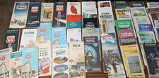 Lot of 140 Vintage Folded Gas Station Highway...