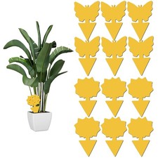 12 pack Sticky Fruit Fly and Fungus Gnat Trap Yellow Sticky Fly Traps Insect