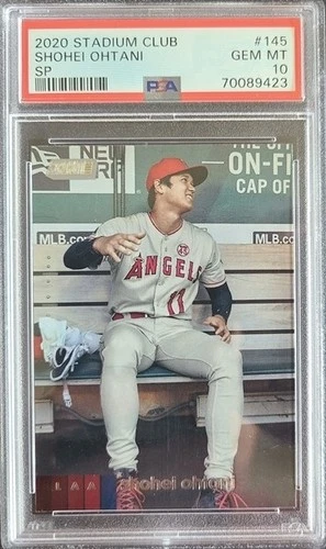 2020 Topps Stadium Club Shohei Ohtani SP Image Variation #145 Dugout PSA 10 GEM