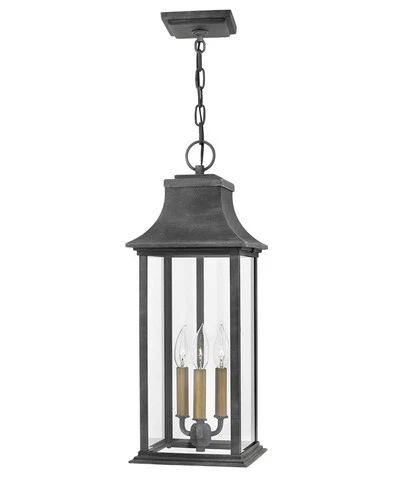 Hinkley Lighting 2932ir 3 Light 8-1/2"W Outdoor Heritage Mini - Aged Zinc - Picture 1 of 2
