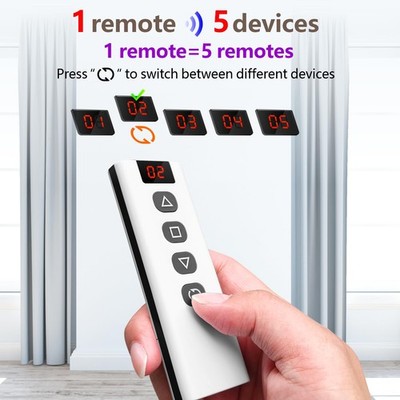 DieseRC Smart-Rollladen-Steuerungsmodul 5-teilig, WIFI, RF-Fernbedienung, kompat