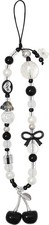 Phone Charms Cute Cherry Butterfly Cell Lanyard Strap Black