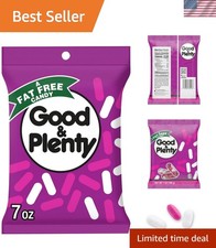 7 oz Bag of Fat Free Licorice Candy - Fun Colorful Coatings for Any Occasion