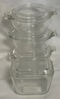 Lot of 4 Vintage Pyrex 10 oz. Glass Casserole/Refrigerator Dishes with Lids 018