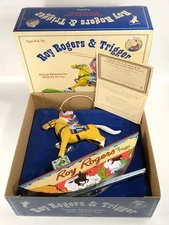 Schylling Vintage Reproduction Roy Rogers And Trigger Tin Wind-Up Toy With Box