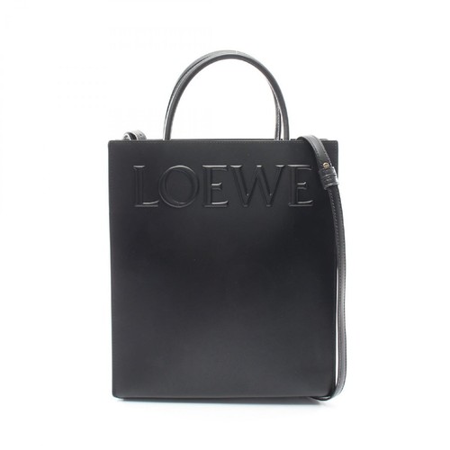 LOEWE Standard A4 Tote 2WAY Tote Bag Leather Black A933R18X14 Used