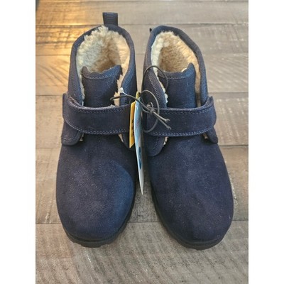 Cat & Jack Toddler Magnus Boots Navy Blue 12 NWT Sherpa Lined Soft Interior 