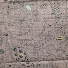 Heidi Grace Designs JO-ANN Cotton Fabric 44" X 44" Green Grey Flowers Paisley 
