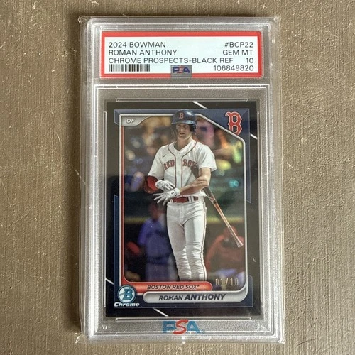 2024 Bowman Chrome Prospects Roman Anthony RC PSA-10 black 1/10 #BCP22