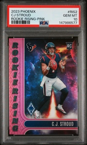 2023 PANINI PHOENIX ROOKIE RISING PINK #RIS2 CJ STROUD ROOKIE RC 21/175 PSA 10