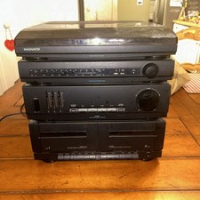 Vintage Magnavox Stereo Turntable Receiver Dual Cassette Player AS305