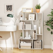 Free-standing Storage Shelf Unit 6-Cube Large Bookcase-White