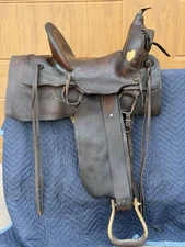 S.C. Gallup Vintage Western Saddle 1890's High back - Super RARE