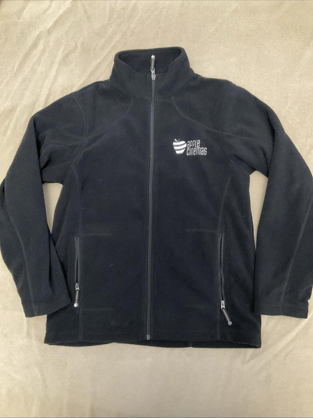 Apple Cinemas Black Fleece Jacket Men’s Small North End Full Zipper