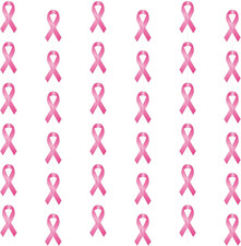 6 Pieces Pink Ribbon Hanging Decorations - Breast Cancer Awareness Themed Party