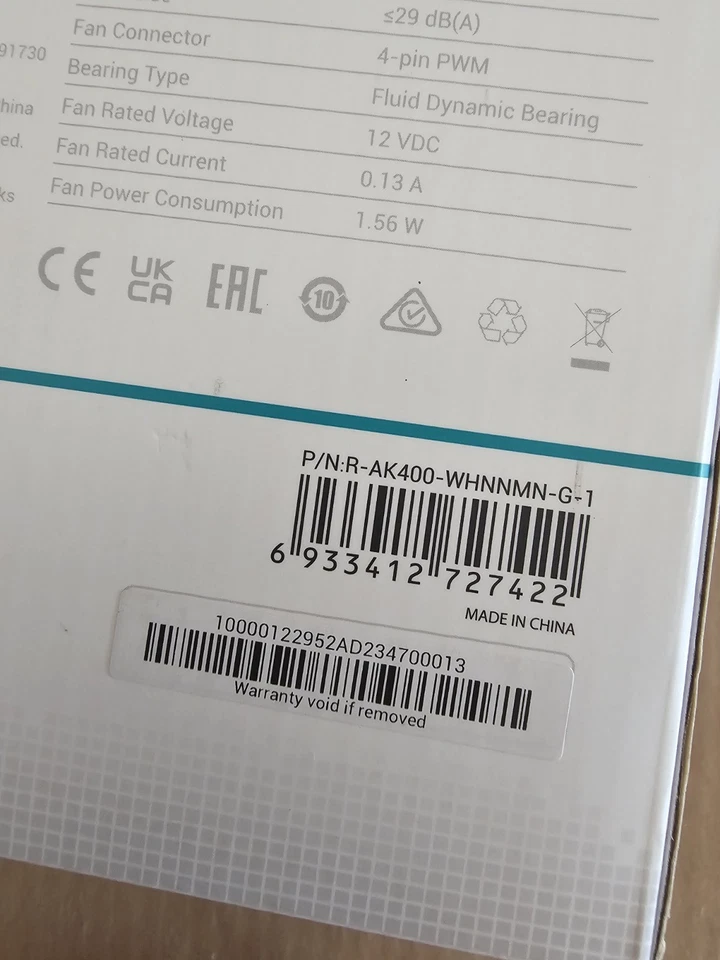 DeepCool AK400 WH Performance CPU Cooler White 4 Direct Touch Copper Heat - Image 4 of 4