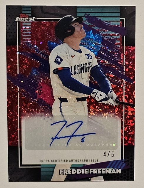 2026 topps finest Freddy Freeman  certified autograph issue mini diamond red /5