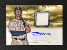 2013 Bowman Inception #AR-SH Slade Heathcott Relic Autographs New York Yankees