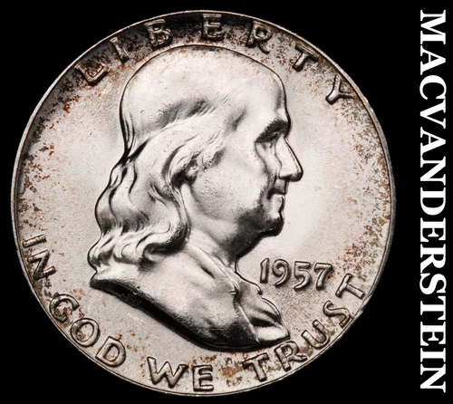 1957 Franklin Half Dollar- Silver Choice Gem Brilliant Uncirculated  #i9636