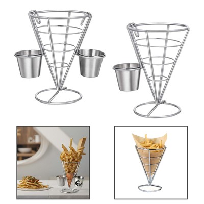 Pommes Ständer Öl Abtropfen Lebensmittelkorb Brathalter Essen Kegel Ständer Pommes