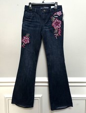 Gap Denim Girl's Bootcut Jeans With Flower Embroidery - Size 12 Regular