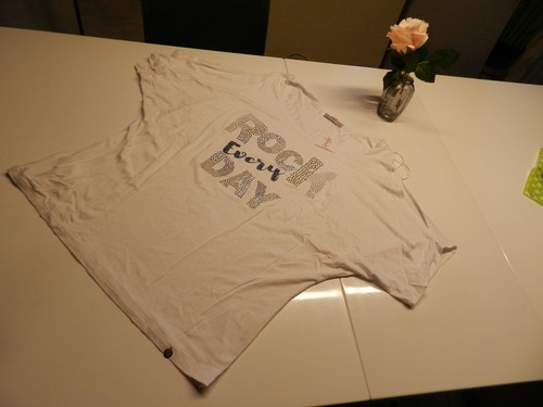 Tredy Shirt T-Shirt Glitzer Größe 2 tredy Nieten Damen Sommer Neu