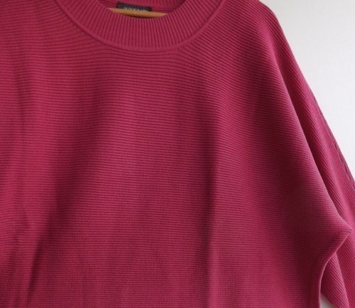 New Autograph Jumper L Plus Size Womens Pink Ribbed Knit Pullover Dolman Sleeve - Picture 5 of 8